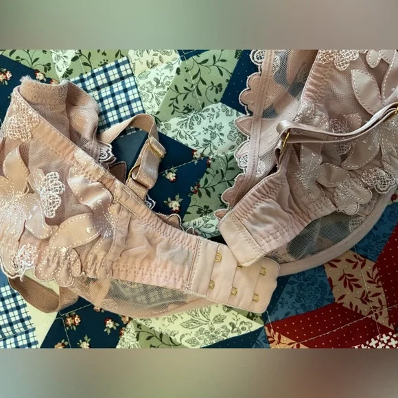 Victorias Secret Pink Floral Sheer Bra - Picture 3 of 3